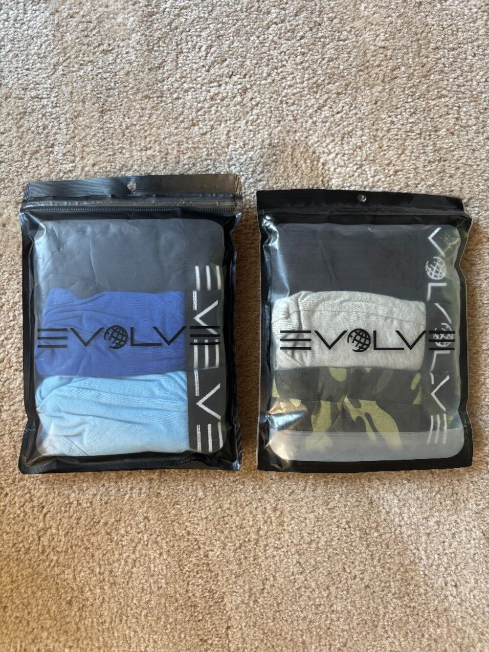 Evolve Men's Cotton Stretch 3 Pack No Show Briefs Size M